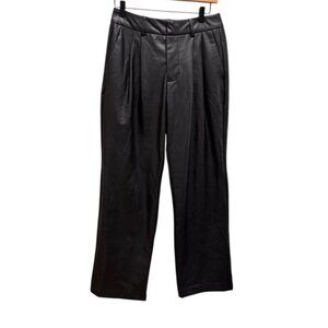 Calvin Klein Faux Leather Pants Black Size 4